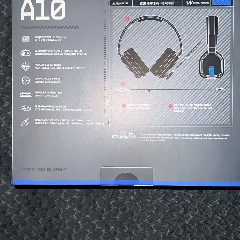 Astro A10 Wired Stereo Gaming Headset - Blue/black